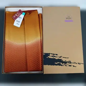 Y 유키츠무기 오비 장식 천 순수 실크 오렌지