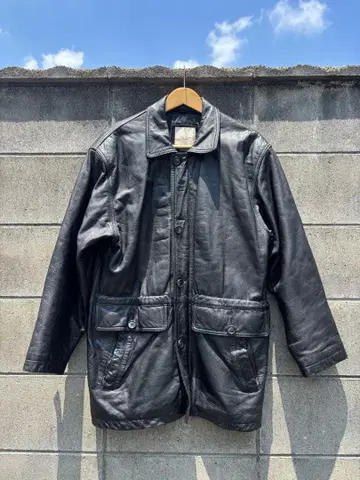 노무라 슈헤이 90s VINTAGE 가죽 자켓 라이더스 블랙 천연 가죽 소가죽