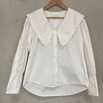 MEIMEIJ 메이메이제이 프릴 빅 칼라 긴팔 블라우스 셔츠