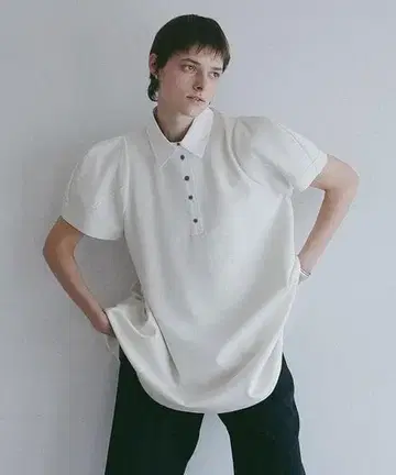 MANOF ROUND SLEEVE POLO TOPS