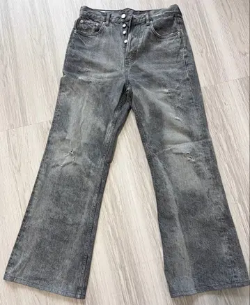 ZARA 크러쉬 와이드 레그 데님