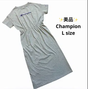 [미사용에 가까움] 챔피온 돌먼 슬리브 롱 원피스 그레이 L