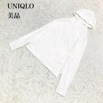 UNIQLO 후드티 집업 화이트 무지 심플 U495