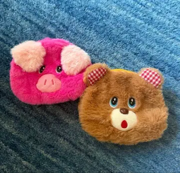 패브릭 파티 애니멀 파우치 컬렉션 곰 돼지