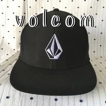 Volcom 스톤 로고 자수 캡 블랙