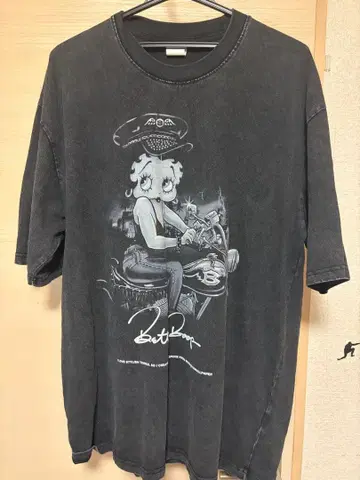 Betty Boop 티셔츠 블랙 L 사이즈