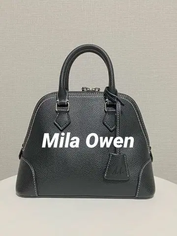 Mila Owen 미라 오웬 와이드 숄더 보스턴 백 블랙