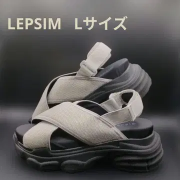 LEPSIM 통굽 크로스 볼륨 샌들 L 사이즈(24~24.5cm)