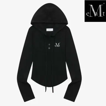 MUCENT 루엔 시그니처 슬림 후드 티 BLACK 새상품