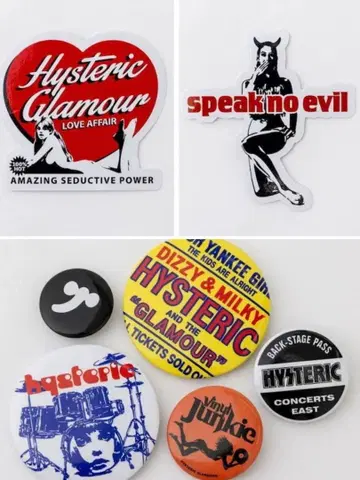 Hysteric Glamour 핀 배지&스티커