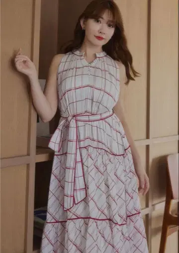 Anduze Belted Check Dress herlipto S 사이즈