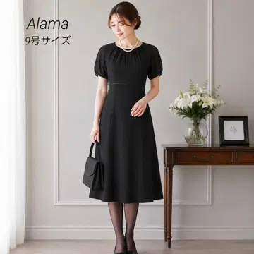 alama 블랙 포멀 여름용 예복 상복 원피스 9호 법요 법사