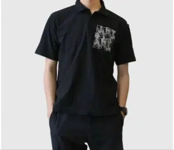 후지야 주식회사 한정판 피케 셔츠 (블랙) L 사이즈 POLO-25L-BG 컨디션 최상