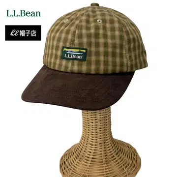 SALE L.L.Bean CAP 체크 무늬 올리브 x 브라운
