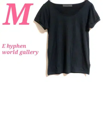 E hyphen world gallery 반팔 T셔츠 블랙 시크