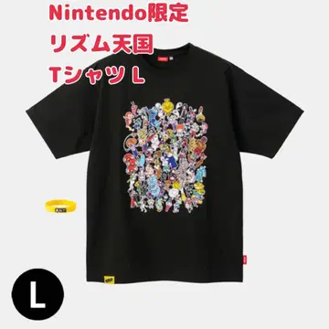 T셔츠 L 리듬 천국 실리콘 밴드 포함 Nintendo 한정판 새상품