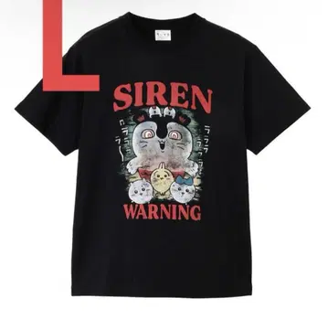영화 치이카와 T셔츠 L WARNING 블랙 세이렌 미개봉 새상품