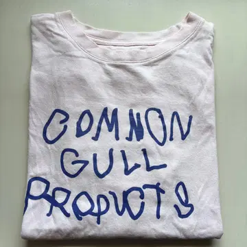 COMMON GULL PRODUCTS 로고T셔츠 긴팔 핑크