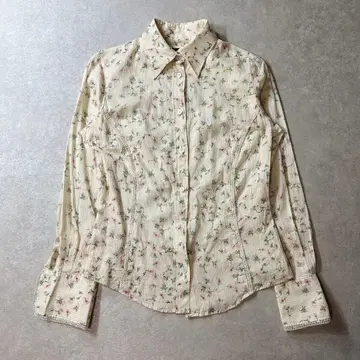 폴스미스 블랙 PaulSmith 꽃무늬 셔츠 블라우스 레이스 올 패턴