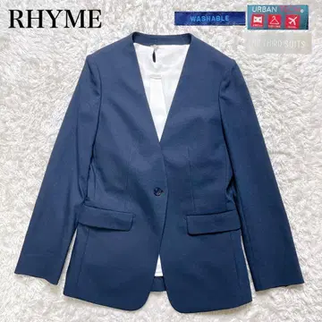 새상품급 라임 노카라 자켓 방주름 스트레치 워셔블 최근 모델