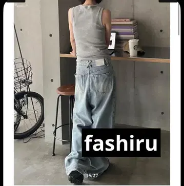 파실 fashiru 와이드 데님 loose denim pants