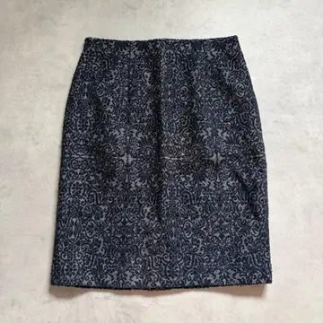 00s 빈티지 올 패턴 스커트 네이비 M 사이즈 타이트 자카드 고급