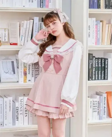 LIZLISA 핑크 세일러 셋업