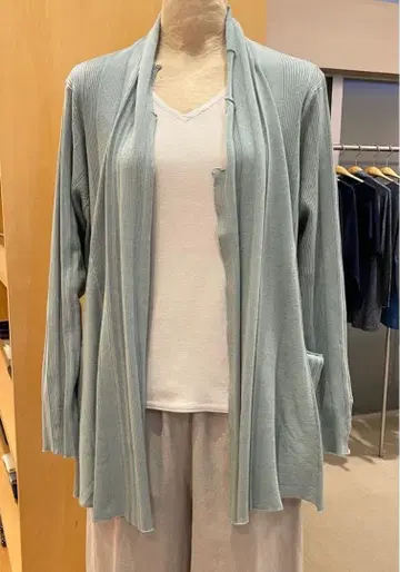 요건 레일 실크 코튼 가디건