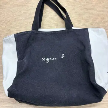agnesb353800 토트백 바이컬러 도마뱀 로고