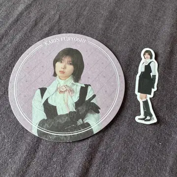 사쿠라자카 카페 SAKURAZAKA 특전 코스터 플레이크 씰 후지요시 카린