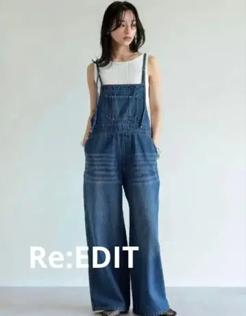 새상품 [ '25/정가 6998엔 ] Re:EDIT 내로우 스트랩 데님 살로펫