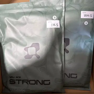 STRONG PACK TEE 화이트 블랙 세트 사이즈 S