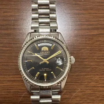 ORIENT 데이데이트 46E701-91 블랙 다이얼 자동 와인딩