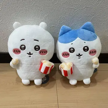 치이카와 하치와레 같이 먹자 팝콘 봉제 인형