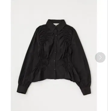 MOUSSY 개더 셔츠 블라우스 블랙 FREE