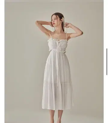 VIKINI VENDER 루헨 스트랩 컷 아웃 롱 원피스