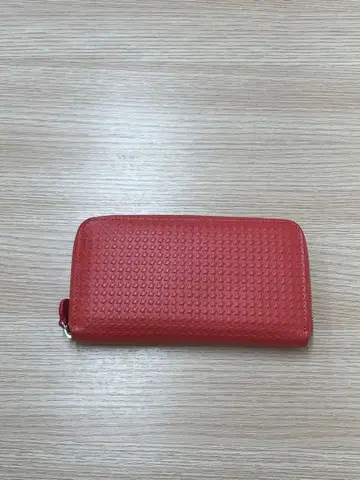 [컨디션 최상] ZANELLATO 자넬라토 라운드 지퍼 장지갑 레드 계열