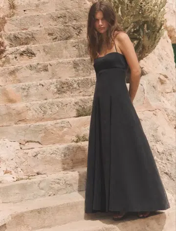 ZARA 볼륨 홀터넥 원피스 XS 미사용 새상품