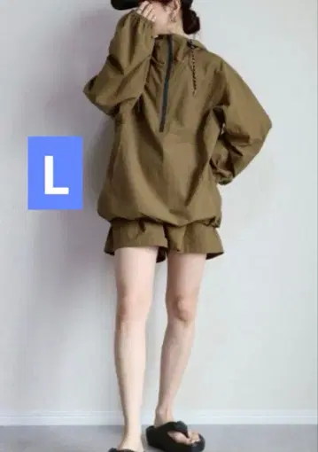 시마무라 pen 수륙양용 아노락 후드티 카멜 팬츠 세트 L 사이즈