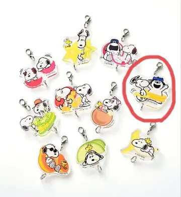 PEANUTS 스누피 이어지는 아크릴 참 파인애플 한정판