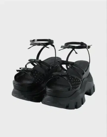 Sheer dot mini 리본 스포츠 샌들 L