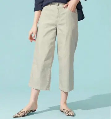 SOMETHING ete 와이드 크롭 데님 팬츠 여름용/COOL