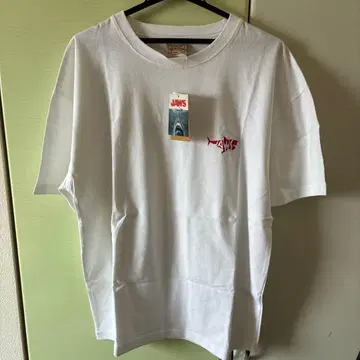 JAWS 조스 프린트T셔츠 화이트 L