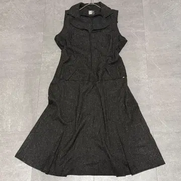 멜란지 지퍼 원피스 S-M 차콜 y2k 모드