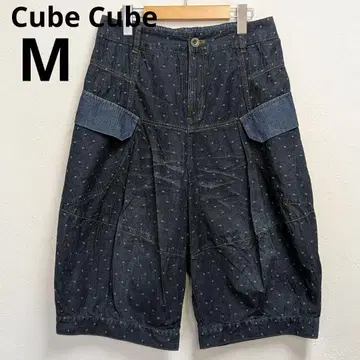큐브큐브 센소유니코 38 데님 벌룬 하프 팬츠