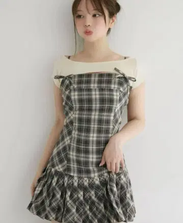 andmary Karen 체크 미니 드레스