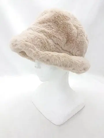 Alma Design 인조 모피 버킷 햇 베이지