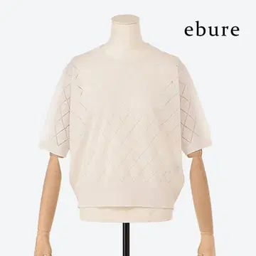 283y* 새상품급 24AW 에부르 ebure 시어 코튼 하이 게이지 니트