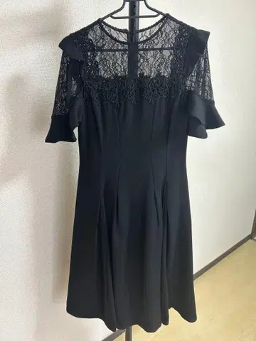 snidel 레이스 절개 원피스 블랙