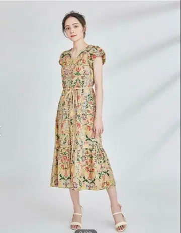 그레이스 콘티넨탈 멀티 오너먼트 자수 원피스